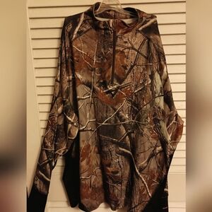 Habit Shirt Mens XL Camo Front, Black Back.  Long Sleeve Scent Factor.